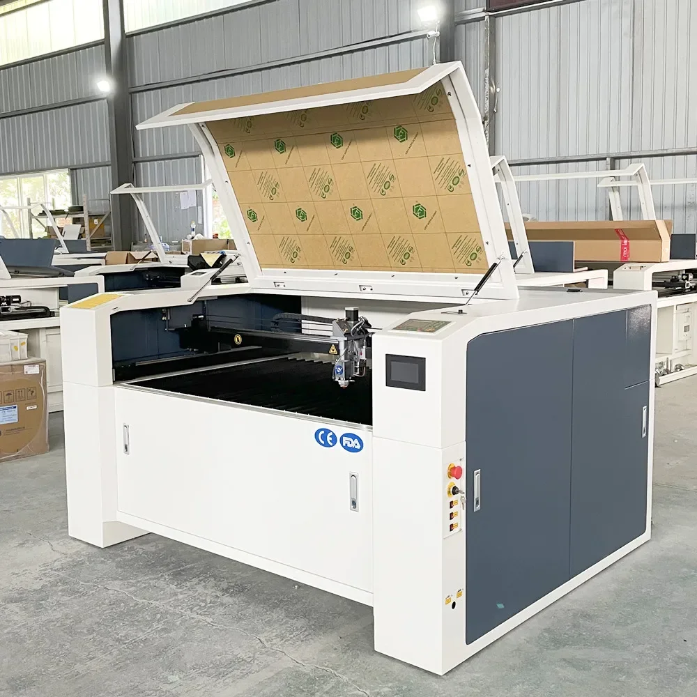 300W high power metal laser cutter with red point water chiller CW5200 air pump CE certificate metal laser cutting machine