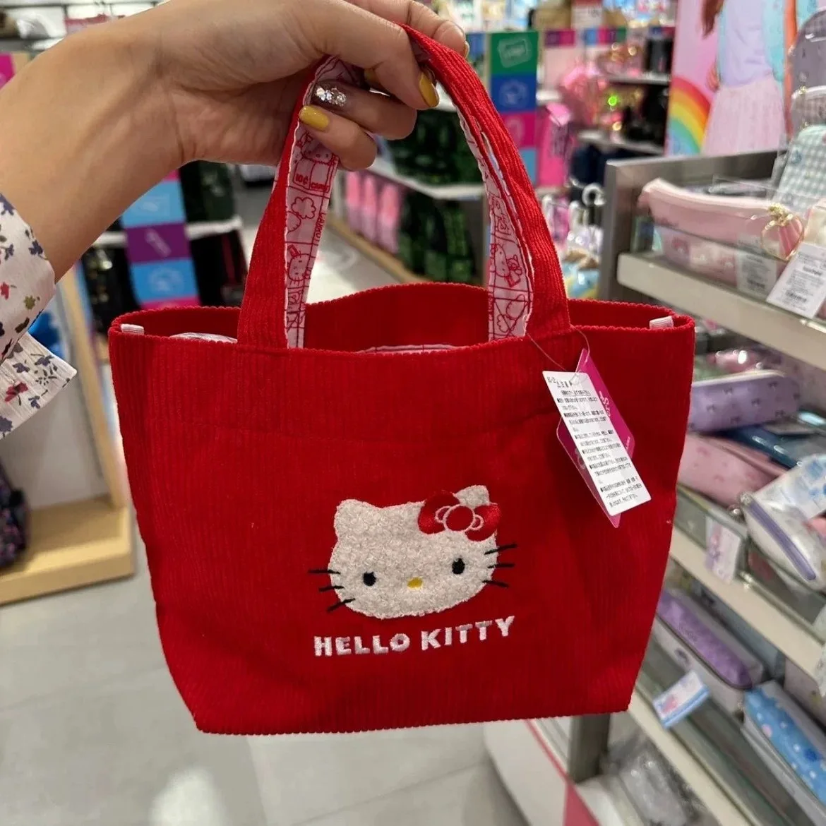 The New Vintage Red Hellos Kittys Collection Tote Bag Large Capacity Storage Bag for Girls Small Tote Bag Shopping Gifts