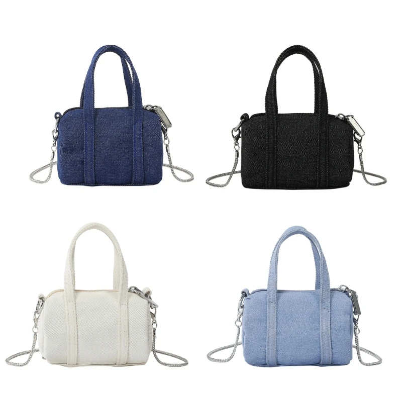 Keten Crossbody kleine tas Denims munthandtas voor lippenstift en kleine benodigdheden E74B