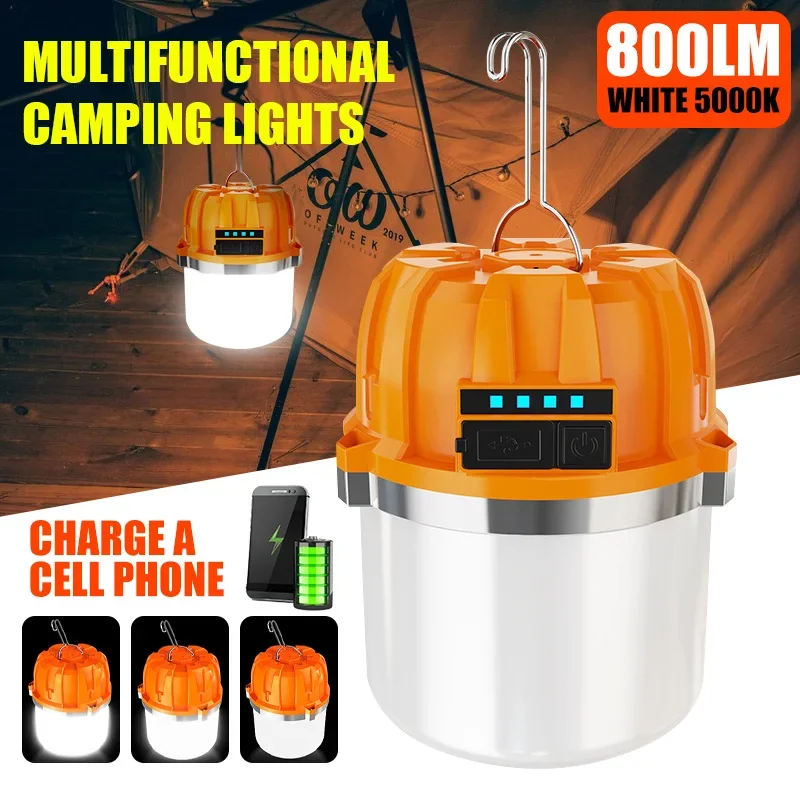 

Portable Camping Lights Rechargeable lamp Led Light Lantern Emergency Bulb High Power Tents Lighting Flashlight Equipment Bulb