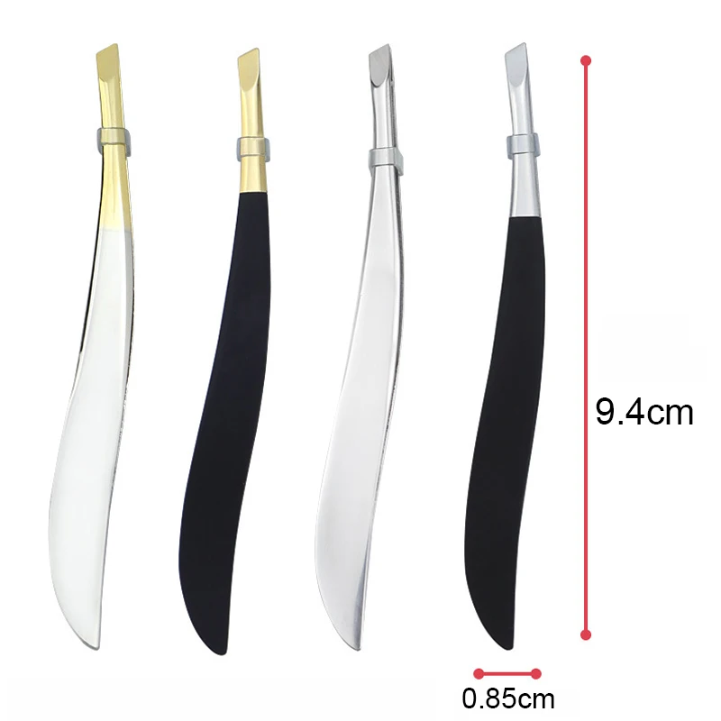 Clipes para sobrancelhas, pinças de aço inoxidável, cílios postiços, modelagem de sobrancelhas com bordas inclinadas, aparar barba, ferramentas de beleza e maquiagem