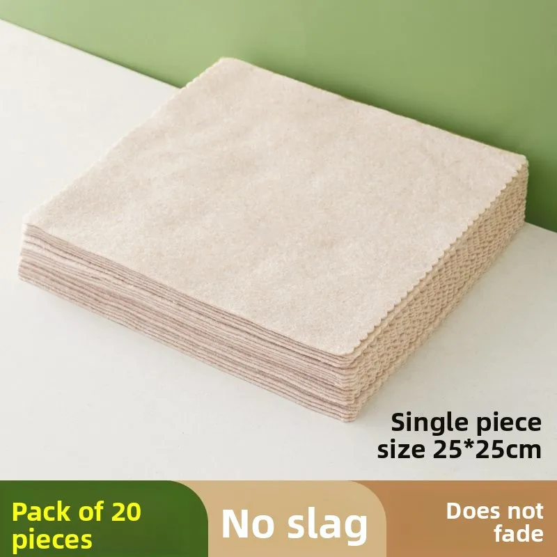 10/20Pcs Magic Cleaning Cloth Natural Luffa Plant Fiber Non-stick Oil Dishcloth Glass Wiping Rag Kitchen Cleaning Tools