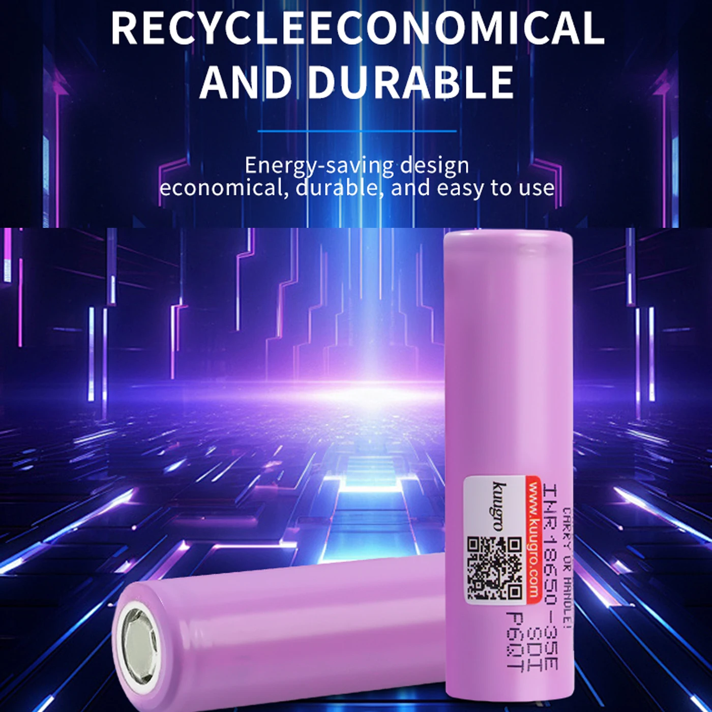 Oryginalna bateria litowa 18650 3500mAh 3.7V INR18650-35E, akumulator do wielokrotnego ładowania, ciągłe wypłycenie 10A, możliwość łączenia równoległego i szeregowego. — zdjęcie produktu 5