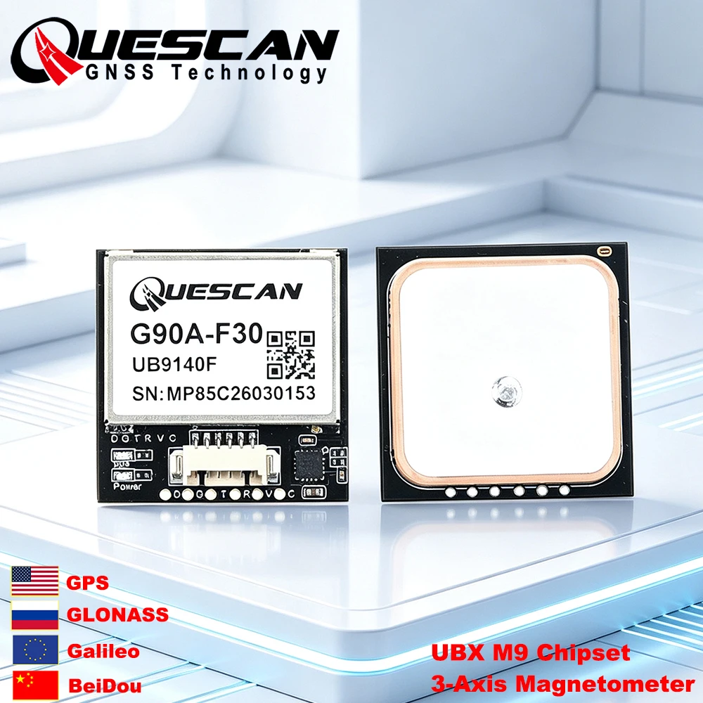 Drone Compass - Module GPS QUESCAN UBX M9 avec