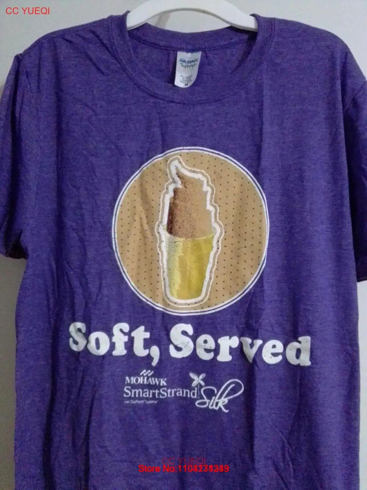 Ice Cream T-Shirt Mohawk Flooring Carpeting Soft Served Purple Size M, Soft NEW