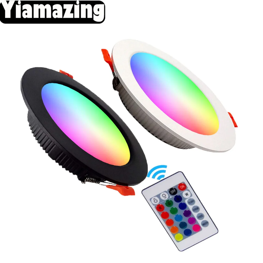 220V RGB スマートメモリ LED ダウンライト 6 ワット 9 ワット 12 ワット 15 ワット 18 ワット 24 ワット 30 ワット 36 ワット 50 ワット装飾花綱ムードパーティー天井ランプスポットライト