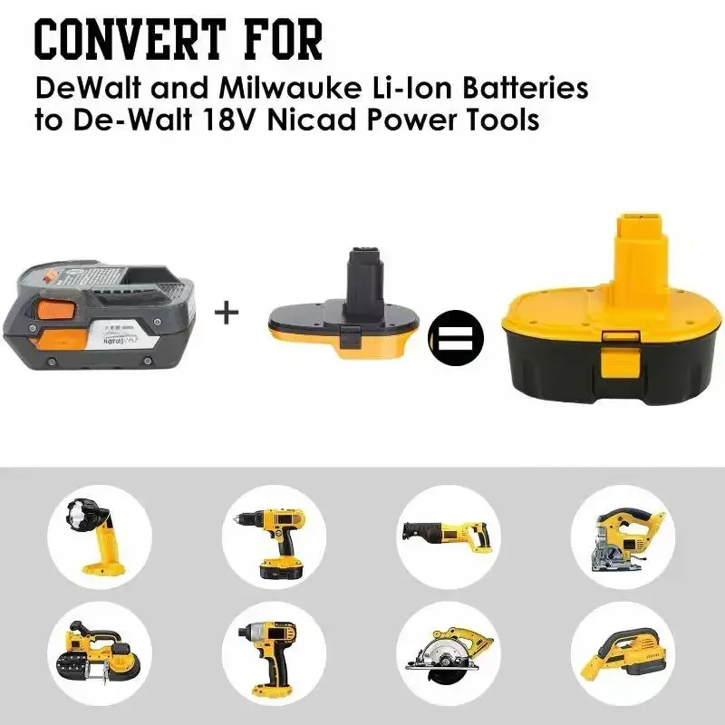 

Battery Adapter for Ridgid AEG 18V Lithium Adapter Converter To Dewalt 18v 20v Tools Converter(Not include tools and battery)