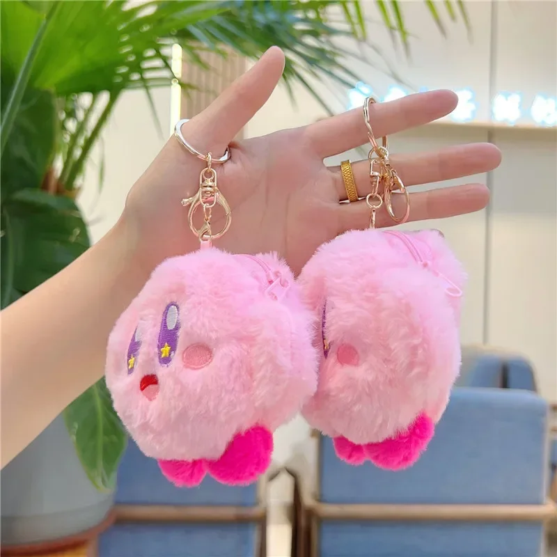 Kawaii Kirby Portemonnee Hanger Cartoon Portemonnee Sleutelhangers Leuke Rugzak Accessoires Hangende Munt Oortelefoon Opbergzakken Geschenken