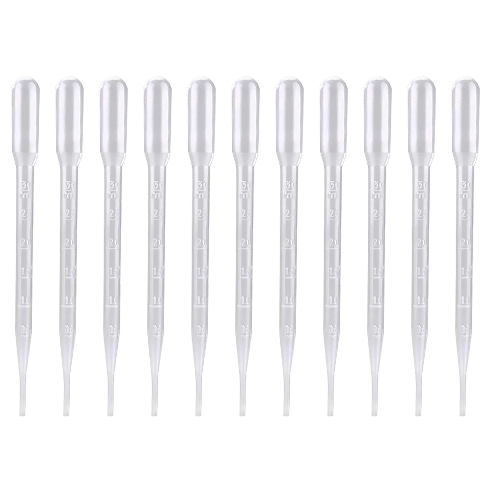 

200 Pcs Disposable Graduated Dropper Pipettes Laboratory Plastic Medicine Droppers