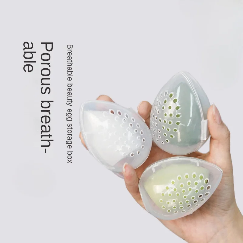 1PC Makeup Sponge Storage Case Makeup Blender Puff Holder Empty Cosmetic Egg Shaped Rack Drying Box Beauty Makeup Tools