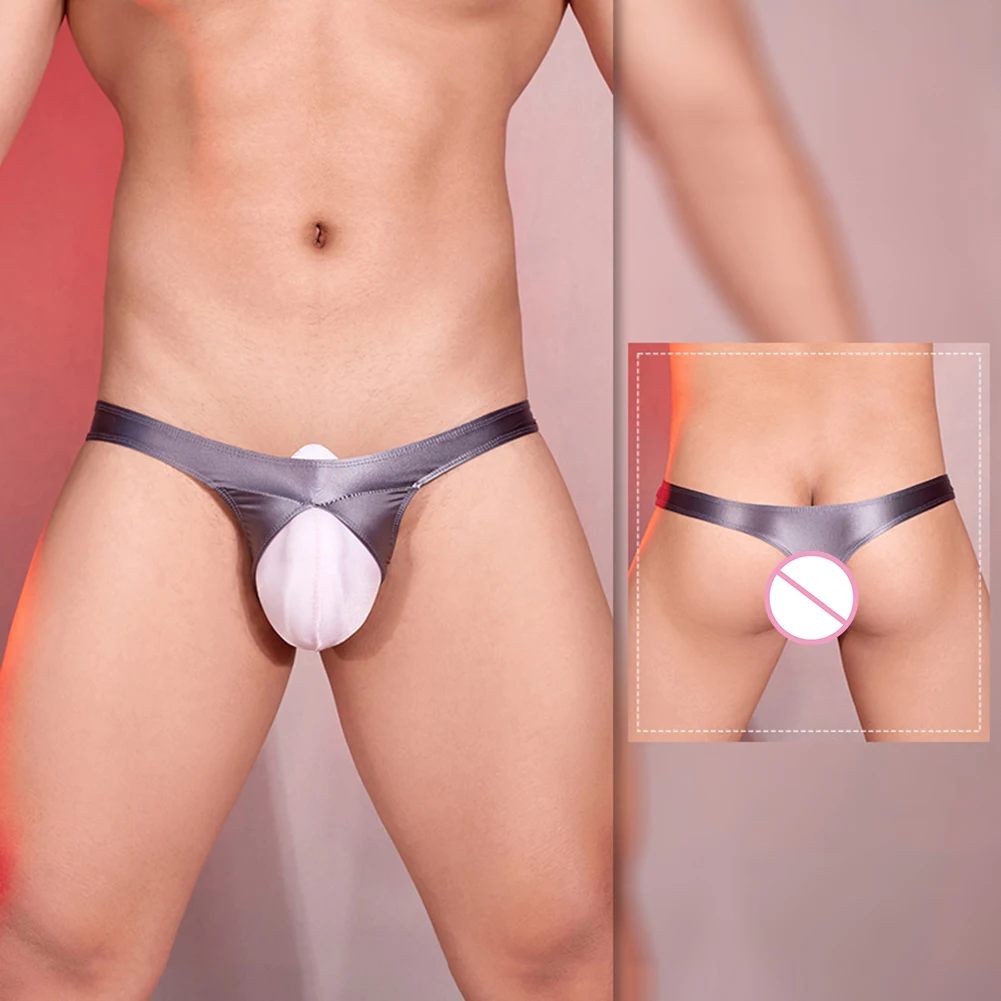 Calzoncillos sexys para Hombre, ropa interior suave y elástica, bragas con bolsa de realce brillante, Bikini, lencería, 2023