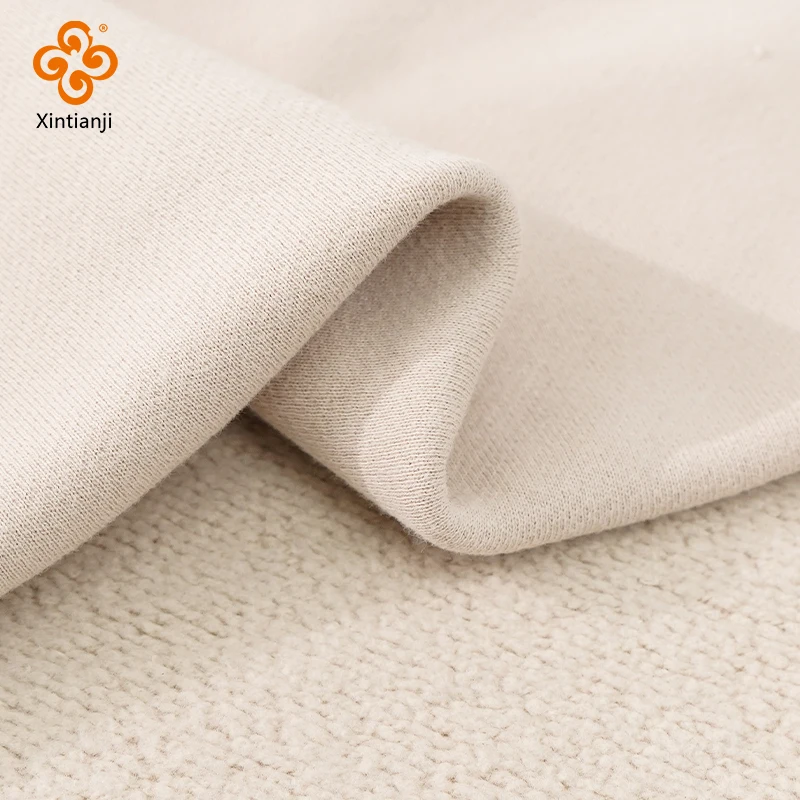 Winter Terry Fleece Hoodie Fabric Thickening 430gsm Designer Sweater, Pants Sewing Fabric Polyester Cotton