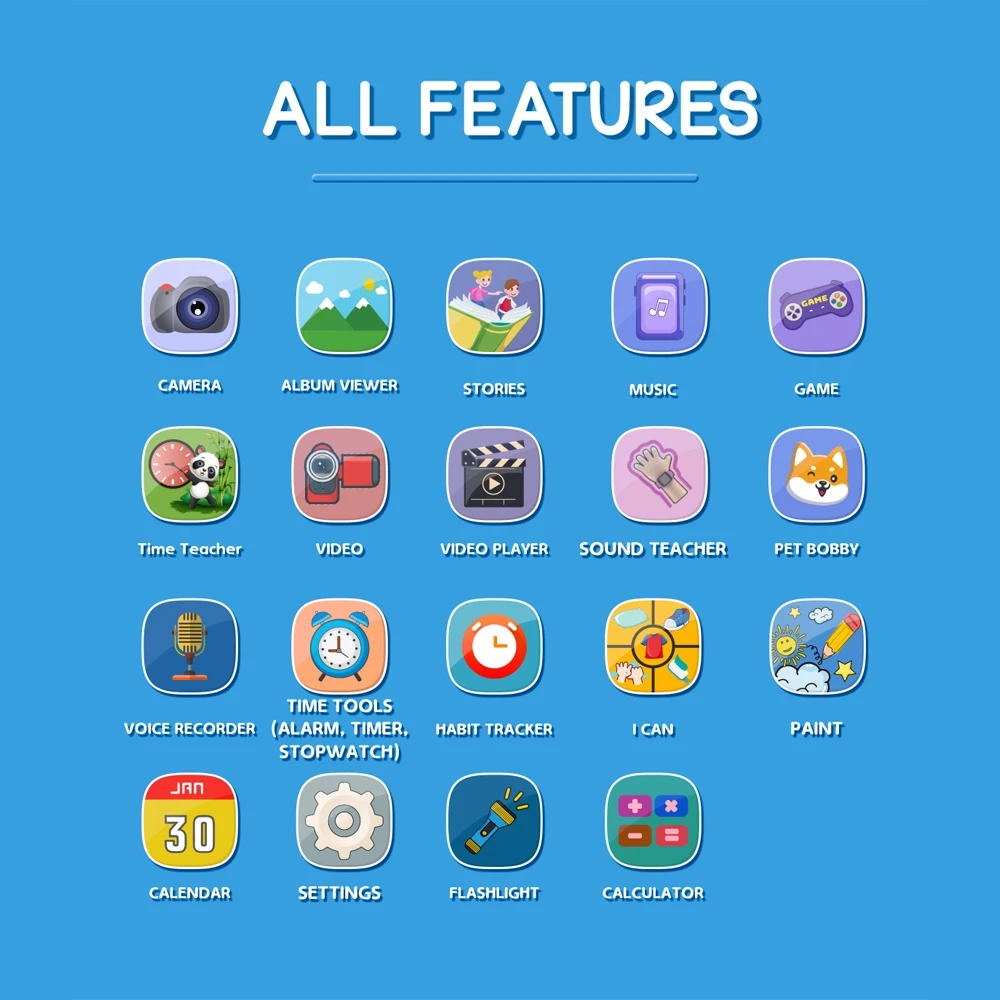 Kids Smart Phone Touch Screen Camera Toys Learning Phone For 3-12 Year Old Boys Girls Phone MP3 Player Mini Toy Phone