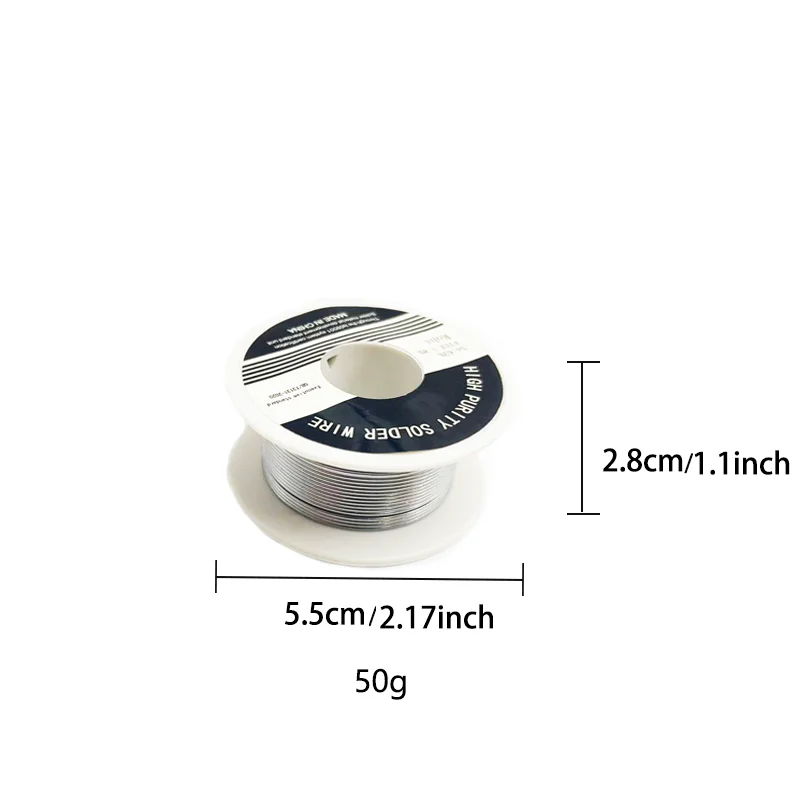 

3-roll high-purity solder wire with 63% tin content and 1.8% flux content, meets RoHS standards, Electronic soldering repair