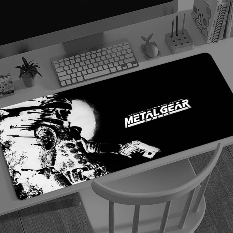 Grote muismat M-metal Gear Solid game player toetsenbord pad antislip kantoor studie bureaumat vloermat onderzetter PC tapijt Muismat