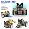 Keyestudio-Arduino nano用のビートルボットロボットカーキットとレゴブロック、ステム教育、スクラッチC、プログラム可能なdiy、3 in 1 5