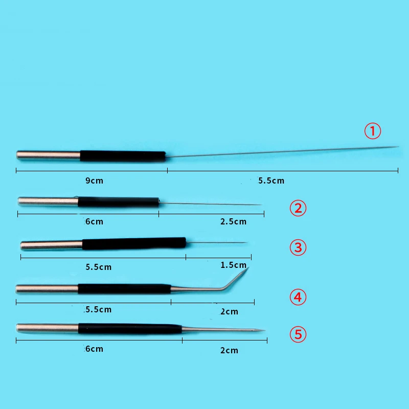 Hochfrequenz-Elektromesser, Elektrocauterisierung, Ionenmesserkopf, Filamentelektrode, Nadeltyp, Drahtelektrode, elektrischer Messerkopf