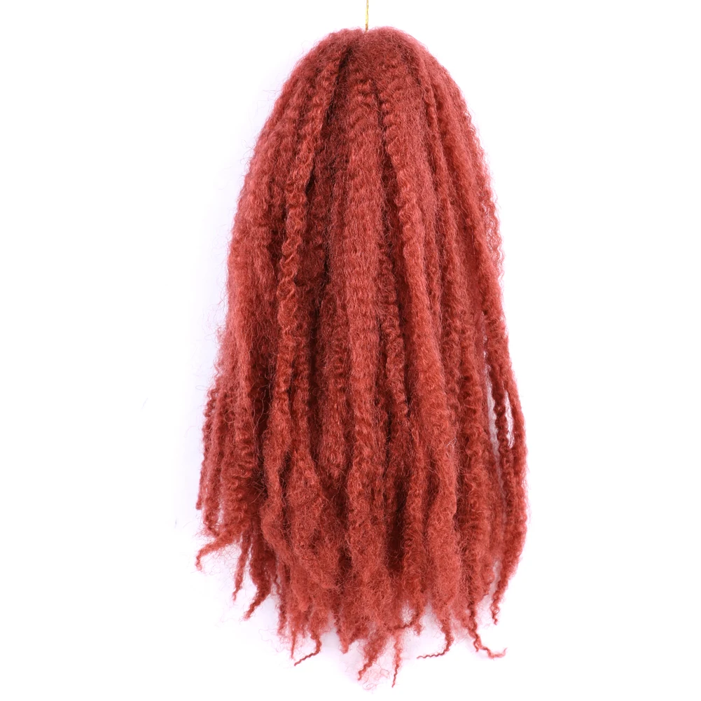 Omber Colors Spring Twist Hair Marley Twist Afro Crochet Braids Butterfly Locs Synthetic Hair Extension For Women