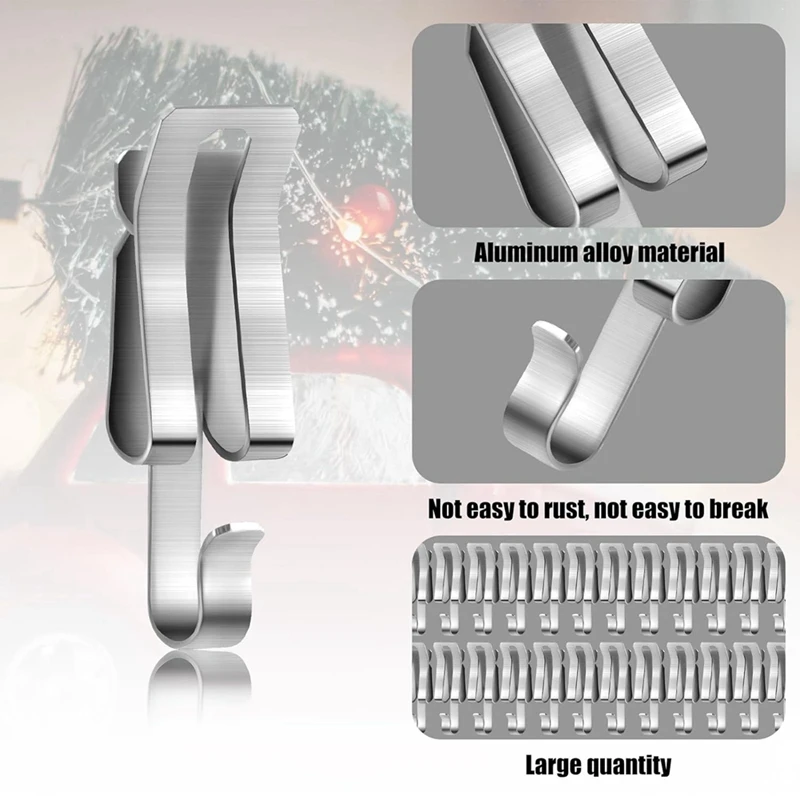 Heat Cable Roof Clips And Spacers, Metal De Icing Cable Hooks And Spacers Set Outdoor Gutter Heat Tape Clips