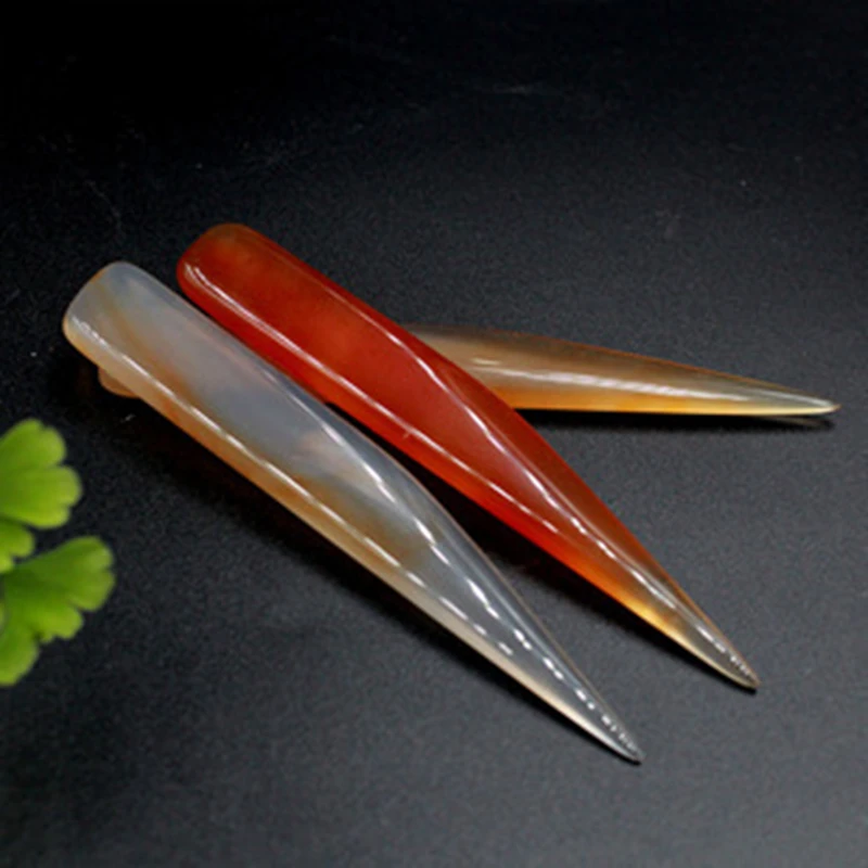 7CM 8CM 10CM Natural Real Agate Knife For Gold Sliver Jewellery Tools Burnisher Polishing Cleaning Wiping Accessories