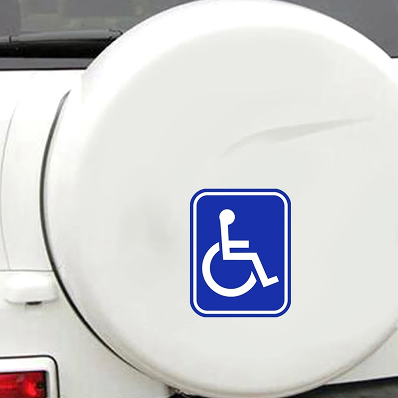 2PCS Disabled Sign Disability Mobility Parking Car Sticker PVC Decal for Auto