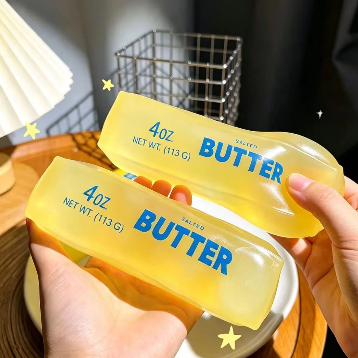 Moldable Butter Stick Squishy Vaseline Gift Filled Stress Relief Butter Cheese Bar Squeeze Fidget Toy Decompression Vent Gift