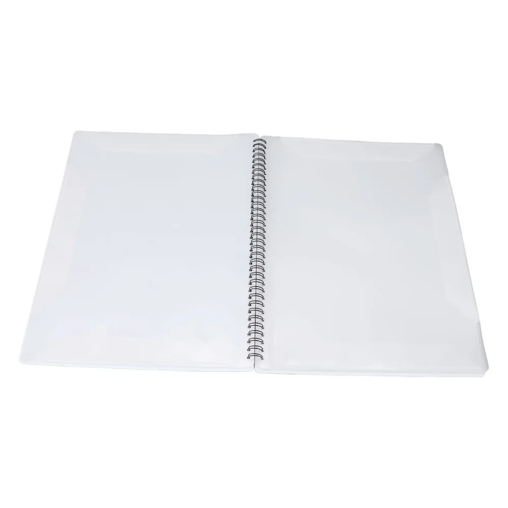 Premium 20 Sheets / 40 Pages Sheet Music Folder Plastic A4 Sheet Music Binder White Portfolio Binder For Sheet Music