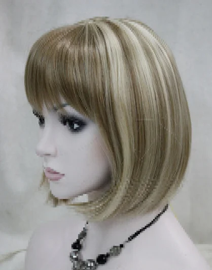 Light Blonde Long Straight  Hair Full Party Wig