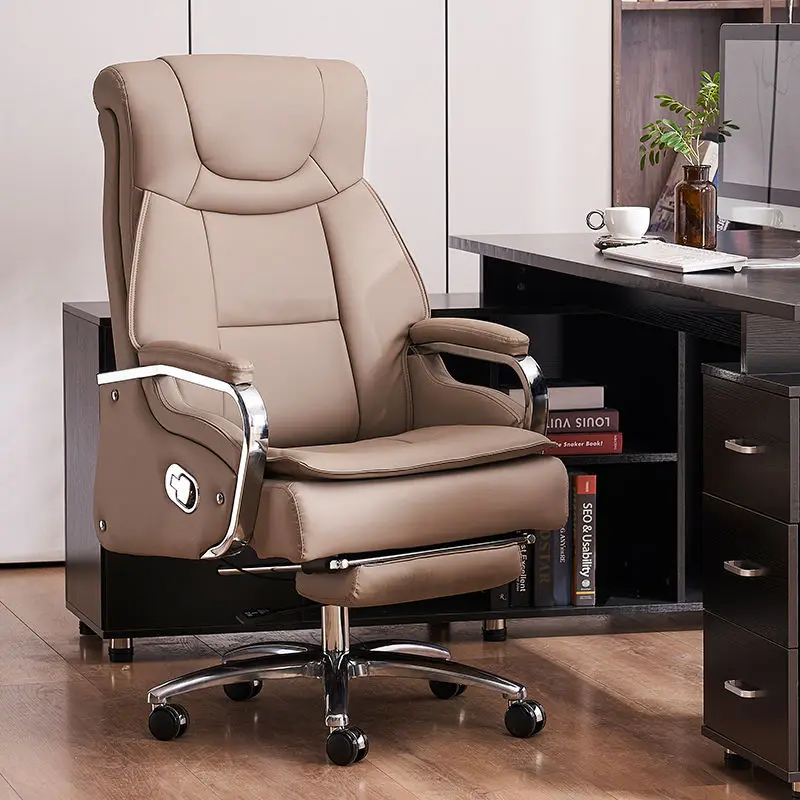 

,Office Light Luxury ,Office Light Luxury Reclining Leather Computer ChairStainless ,Steel Contemporary Synthetic Leather