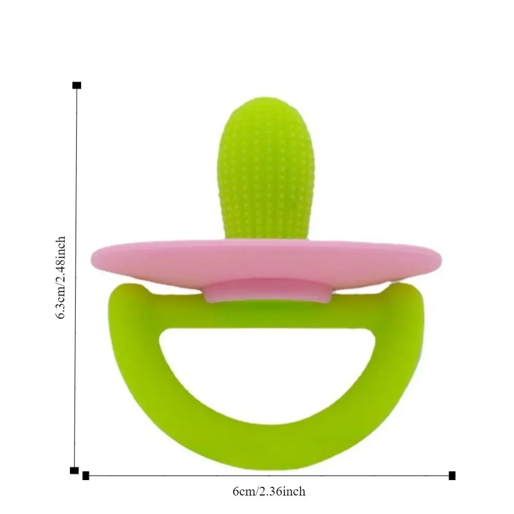 Durable Cartoon Baby Teethers Food Grade Silicone Baffle Design Baby Grinding Stick Safety BPA Free Chewing Toys Soothe Emotions