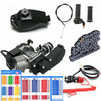 49CC 2 Stroke Engine Motor Kit Pull Start For Pocket Mini Dirt Bike ATV Scooter Air-Cooled