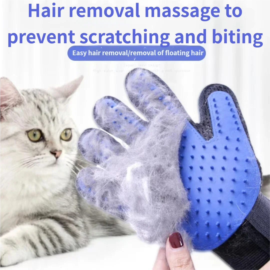 Haustier-Handschuh, Katzenpflege-Handschuh, Katzenhaar, Enthaarungsbürste, Handschuhe, Hundekamm für Katzen, Bad, Haarentferner, saubere Massagebürste für Tiere
