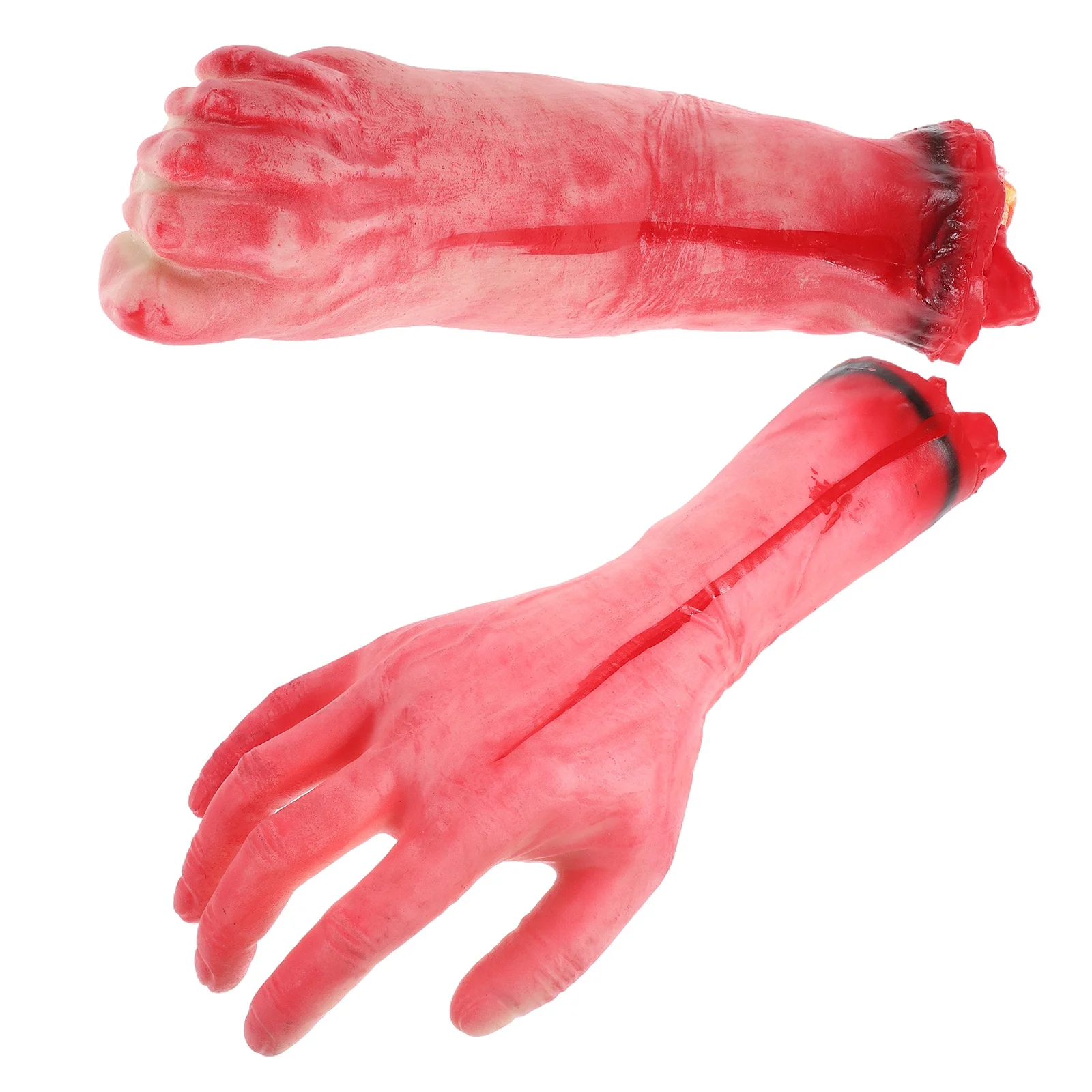 ชุดอุปกรณ์ประกอบฉากมือเท้าปลอมเหมือนจริง 1 ชุด สำหรับตกแต่งงานปาร์ตี้ฮาโลวีน บ้านผีสิง แกล้งคน ชุดแฟนซีสยองขวัญ