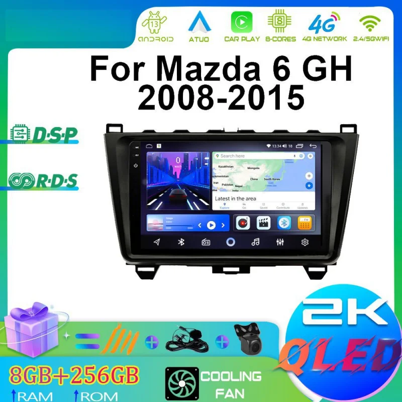 

For Mazda 6 GH 2008-2015 Car Multimedia Player Android Car Player GPS WIFI Carplay 4G Car Radio Navigation Stereo Car Electronic