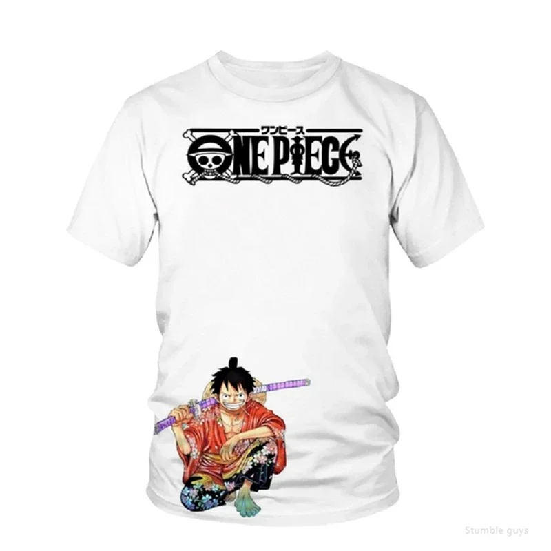 Children One Piece T-Shirt Robin Devil Fruit Print Summer Casual Boys Clothes Girls Short Sleeve Men Jersey