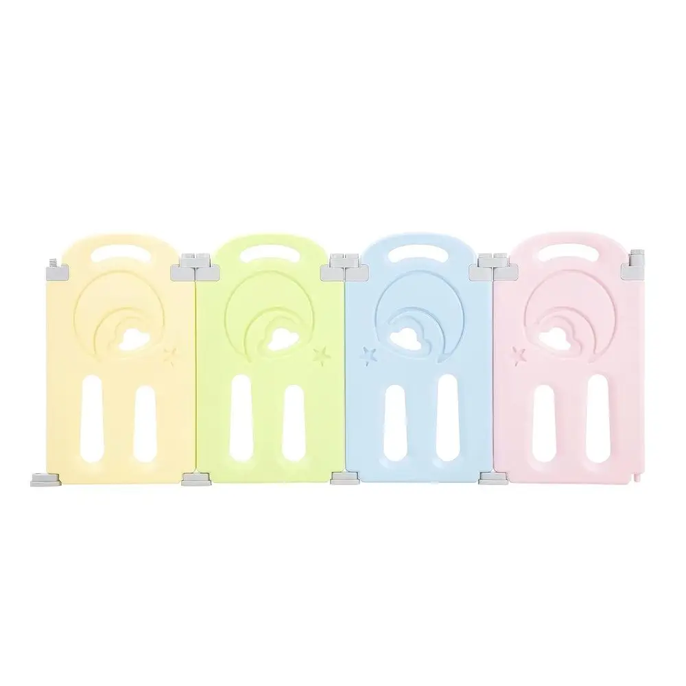 Expandable Multicolor Playpen with 4 Additional Panels - Cloud Castle Design