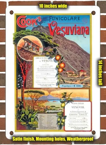 METAL SIGN - 1893 Vesuvius Funicular - 10x14 Inches