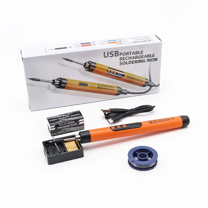 Mini Portable Digital USB Soldering Iron LED Display Rechargeable Battery DIY Electronics Home Appliance Repair Soldering Kits