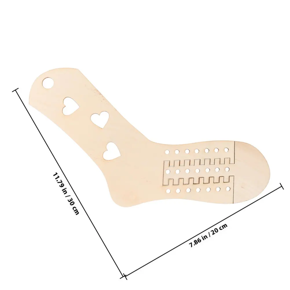 4Pcs Wood Sock Blockers DIY Adjustable Size Knit Blocking Tools Crochet Stocking Display Hand Knitting Sock Blockers Set view 3