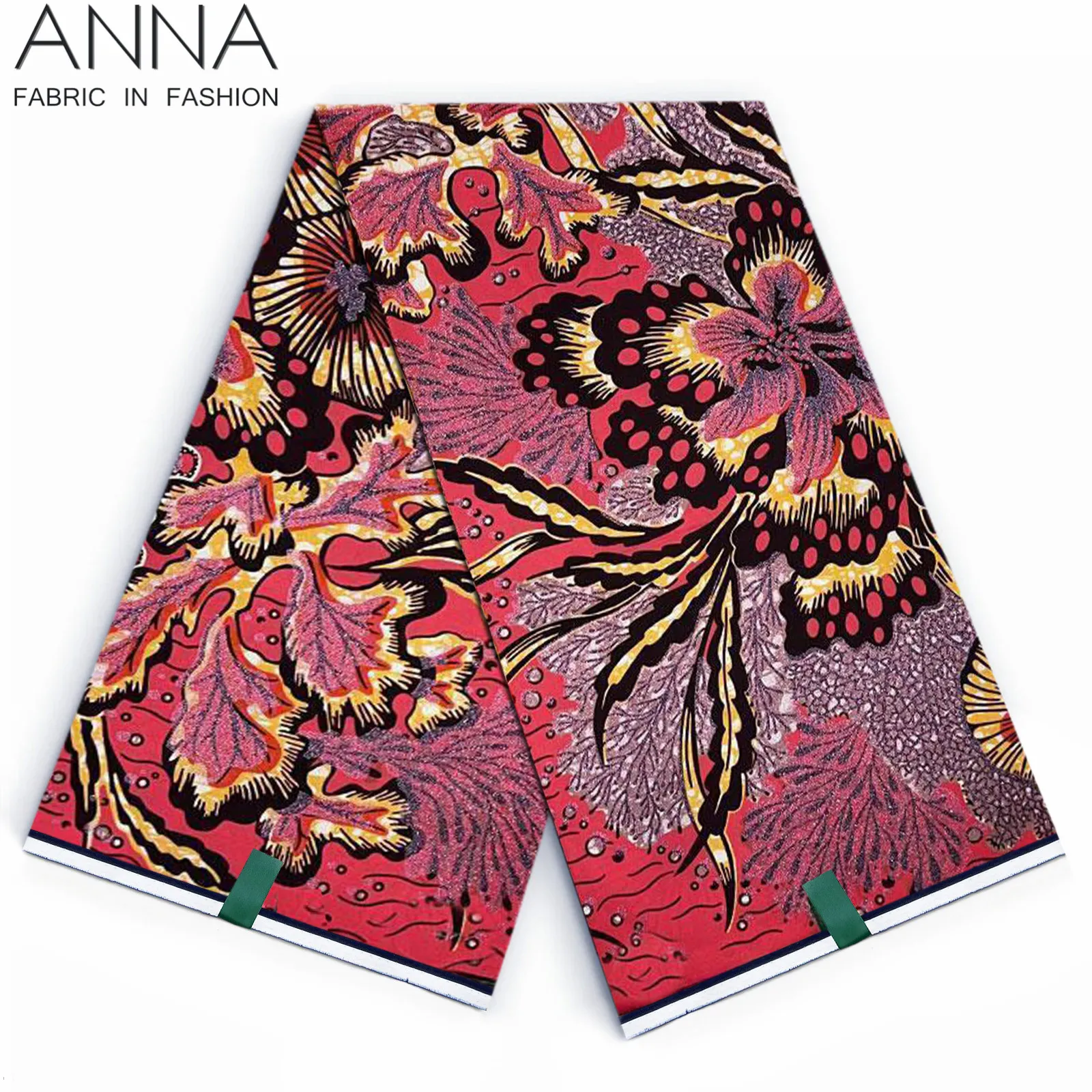 Grand Super 100% Cotton African Wax Fabric High Quality Ankara Wax Print Fabric 6yards Women Fabric For Sewing VLS2060