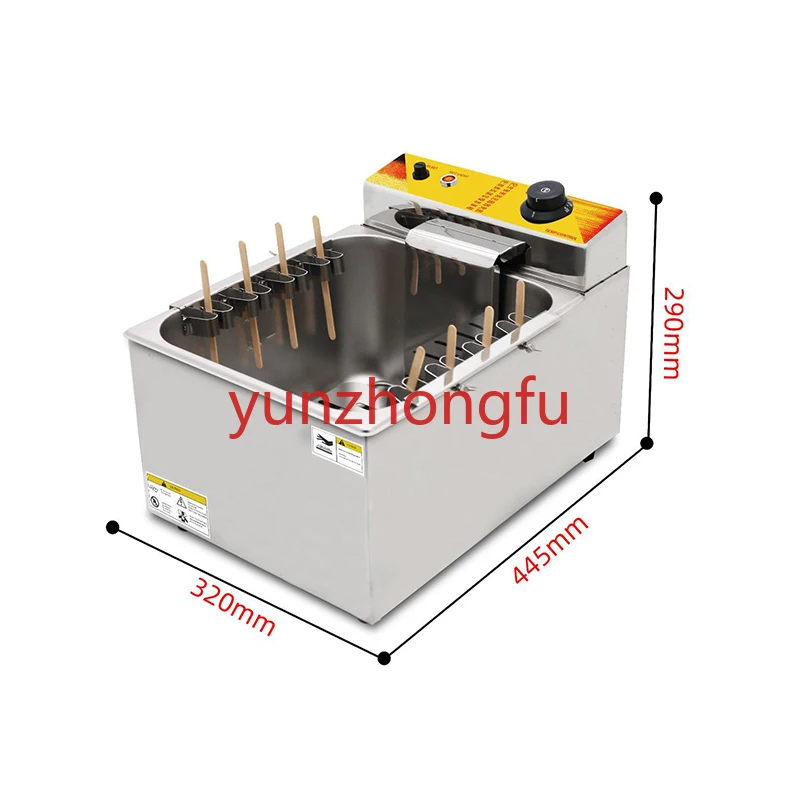 12L Large Capacity Commercial Automatic Cheese Hot dog Sticks Fryer Electric Deep Hot Corn Dog Fryer Machine Snack Machines