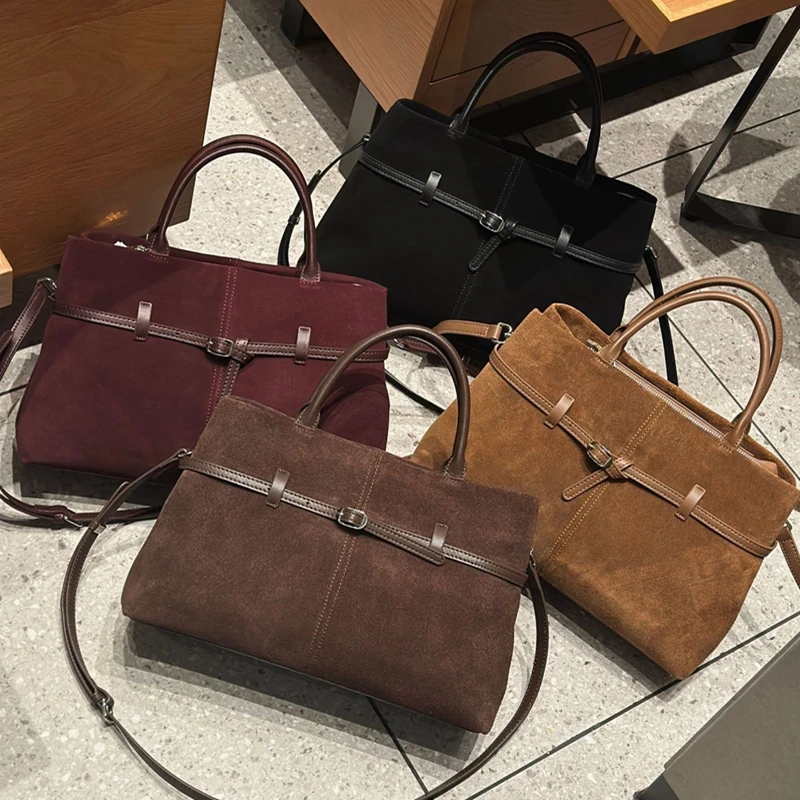 

Genuine leather women's bag for autumn and winter 2025 elegant and large capacity frosted leather real shoulder crossbody bag