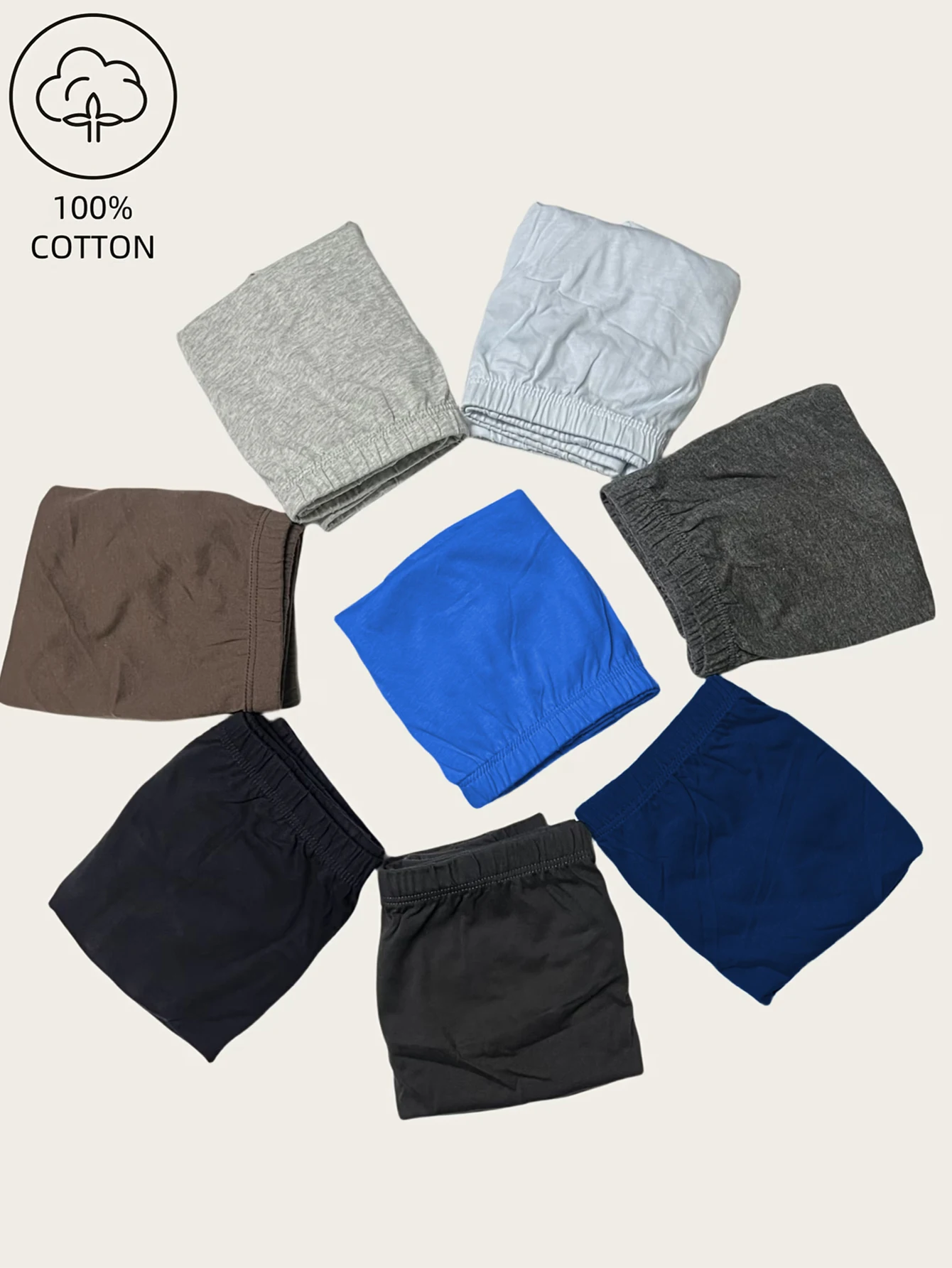 3pcs Random 100% Cotton Underwear New Size Plus Loose and Breathable Mid Waist Triangle Underwear Men's Underwear S-2XL