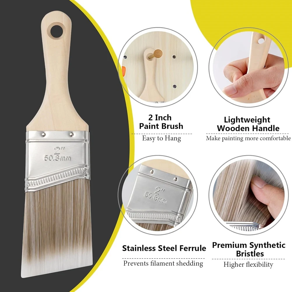 

AT19-Mister Rui-Набор кистей для рисования, 4 угловых кистей для покраски шкафа и стен, кисти для отделки масла, латекса, синтетической щетины