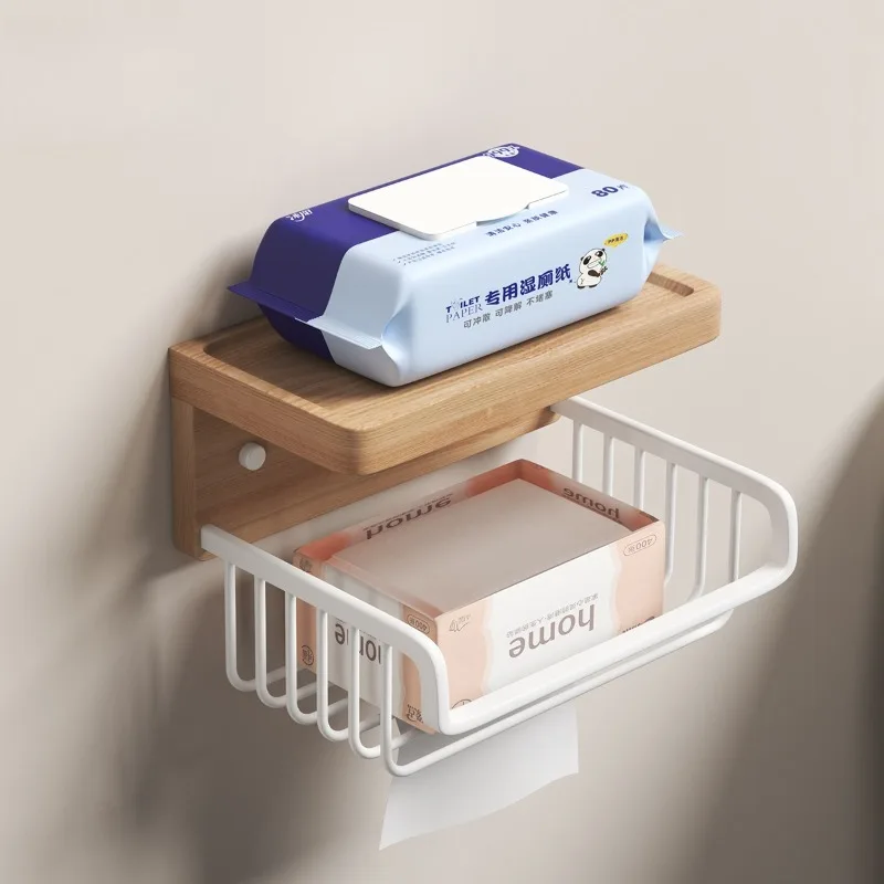 

Держатель для туалетной бумаги из цельного дерева, многофункциональный ящик для туалетной бумаги, стеллаж для хранения, деревянная корзина для бумаги и ящик для бумаги