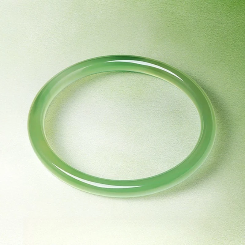 

Apple Green Agate Bracelet, Fresh and Fashionable Ethnic Style Jade Bracelet