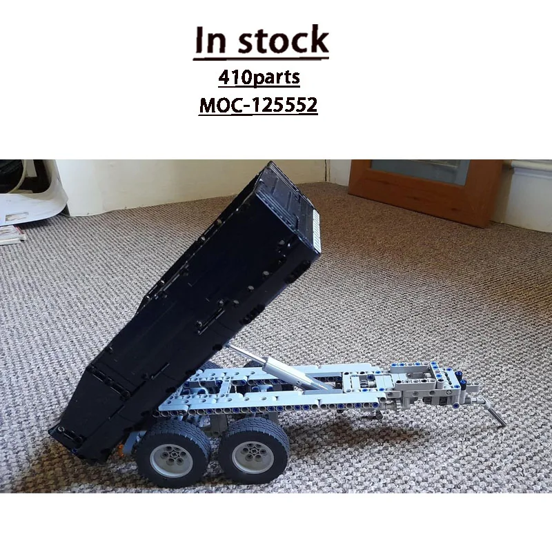MOC-125552 New Urban Small Three-Axle Trailer Building Block Model 410 Parts MOC Boys Children's Birthday New Year Toy Gift
