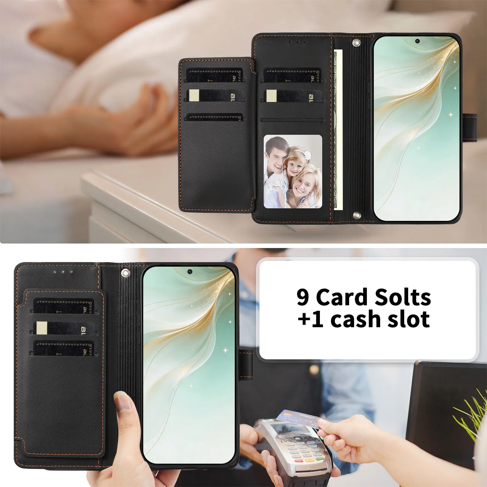 PU Leather Phone Case For Xiaomi POCO X8 Pro Max F8 Ultra F7 M8 M7 C65 Wrist Rope Lanyard Card Slots Wallet Holder Cover Funda view 6