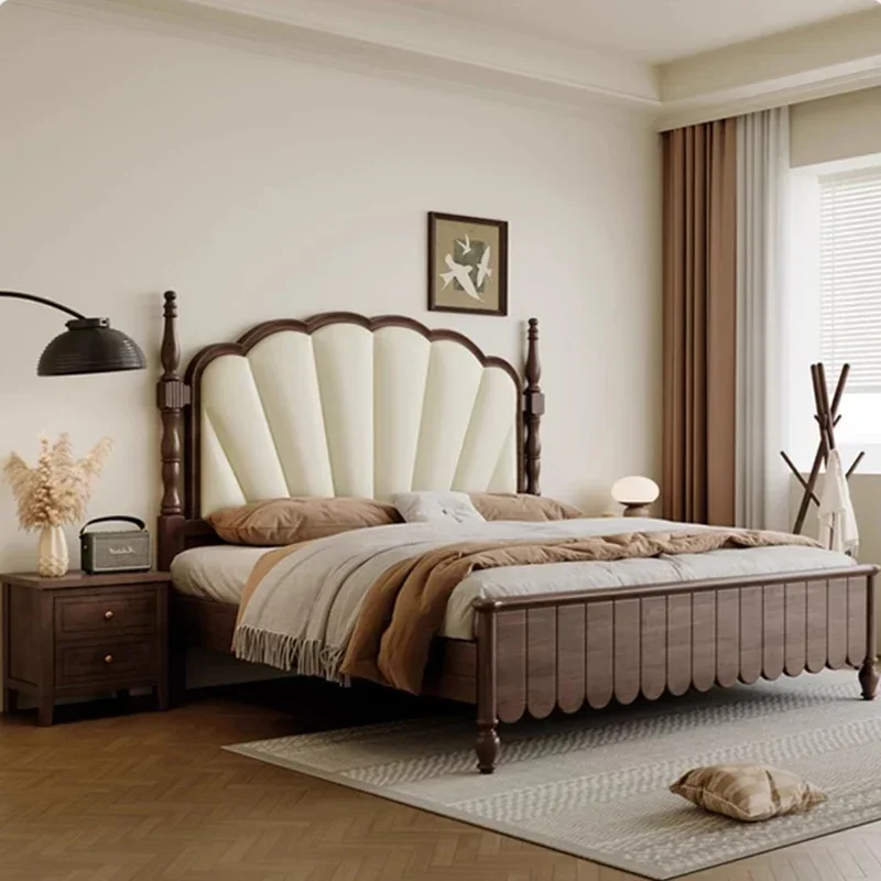 Beauty Multifunctional Bed Bedroom Double Headboards Girls Design Bed Storage Luxury King Size Sun Cama Lounge Suite Furniture