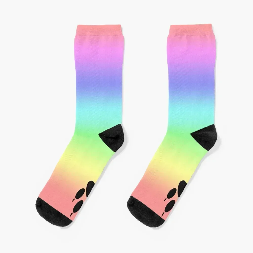 

Rainbow Pup Cute and Funny Animal Paw Socks Argentina heated cute Girl'S Socks Men's